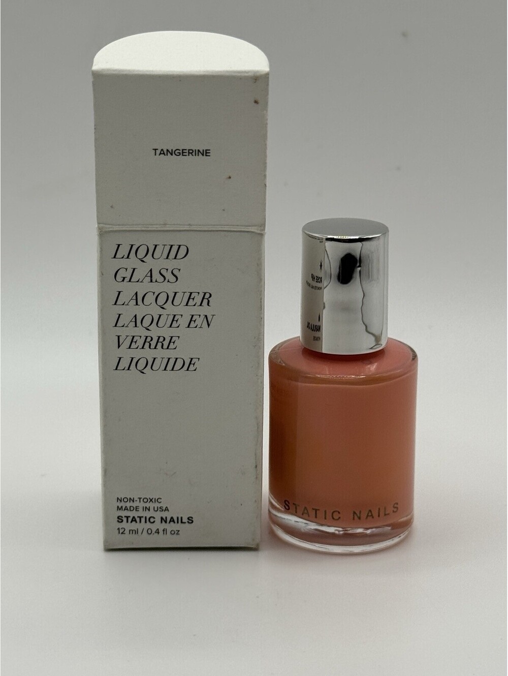 Static Nails Non-Toxic Liquid Glass Lacquer Nail Polish Tangerine